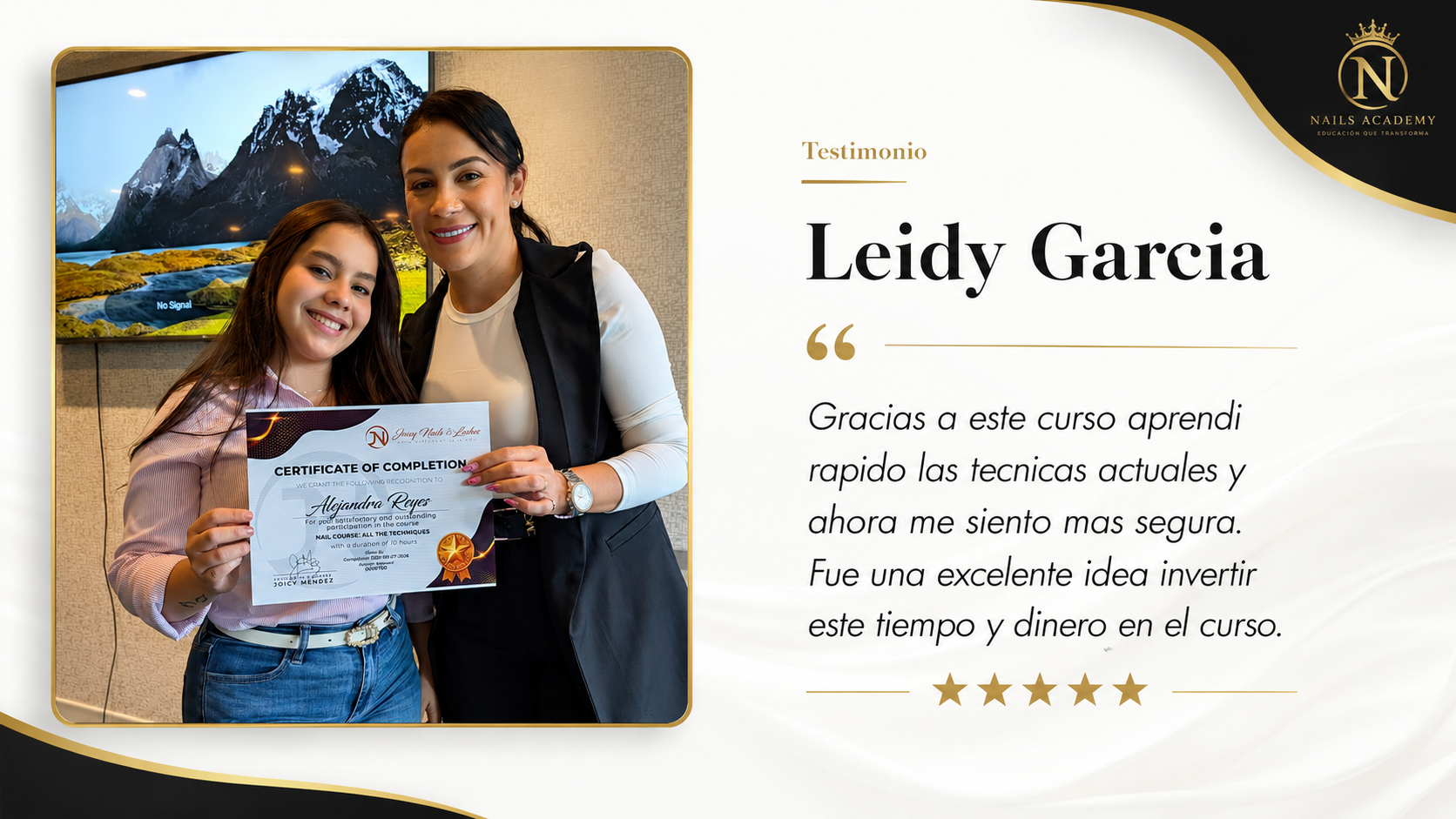 Testimonio estudiante Joicy Nails